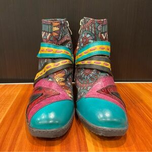 Vibrant Multicolor Women's Ankle Boots